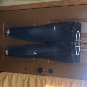 Lane Bryant size 16 medium wash distressed jegging.